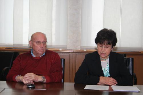 Il Presidente del Consiglio, Alberto Cerise, insieme alla Presidente della Consulta, Luciana Blanc Perrotto
