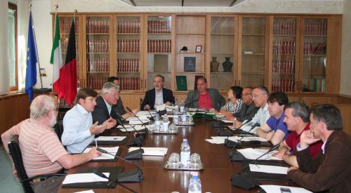 La II e la III commissione presiedute rispettivamente dai Consiglieri Andrea Rosset et Piero Prola