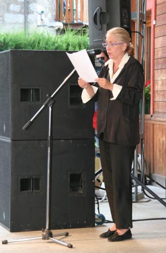 La giornalista Paola Severini, direttore dell'organizzazione della manifestazione
