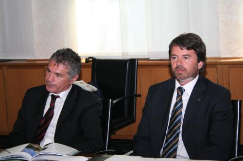 Giorgio Pession (sindaco di Valtournenche) e Gabriele Maquignaz (Consigliere segretario)