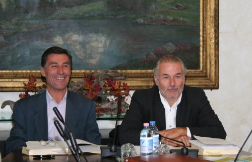 Il senatore Carlo Perrin (a sinistra) e il deputato Roberto Nicco (a destra)