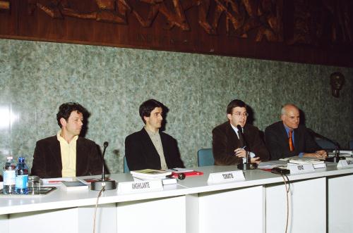 Da sinistra: il direttore Diego Anghilante, il professor Francesco Tomatis, il Sig. Simone Voyat e il professor Fabrizio Bartaletti