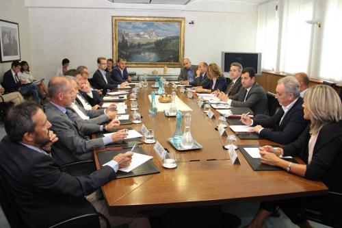L'incontro con l'Ufficio di Presidenza e i Capigruppi del Consiglio regionale della Valle d'Aosta
