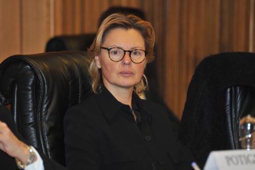 La Vicepresidente del Parlement della Fédération Wallonie-Bruxelles, Isabelle Emmery