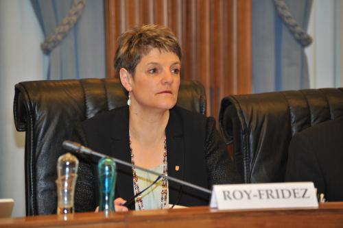 La Presidente del Parlement della République et Canton du Jura, Anne Roy-Fridez