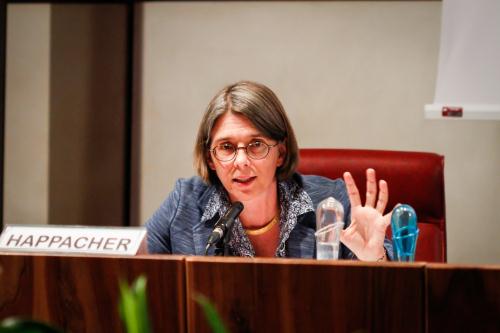 La professoressa Esther Happacher, docente di diritto costituzionale italiano (Università di Innsbruck)