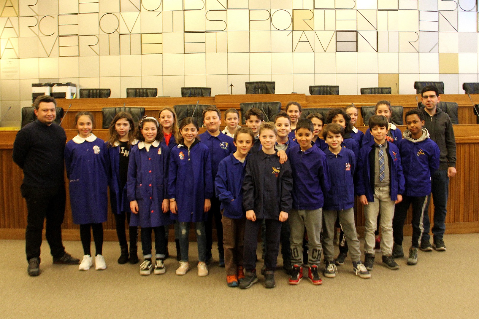 La classe de 5ème B de l'École primaire Saint-François d'Aoste
