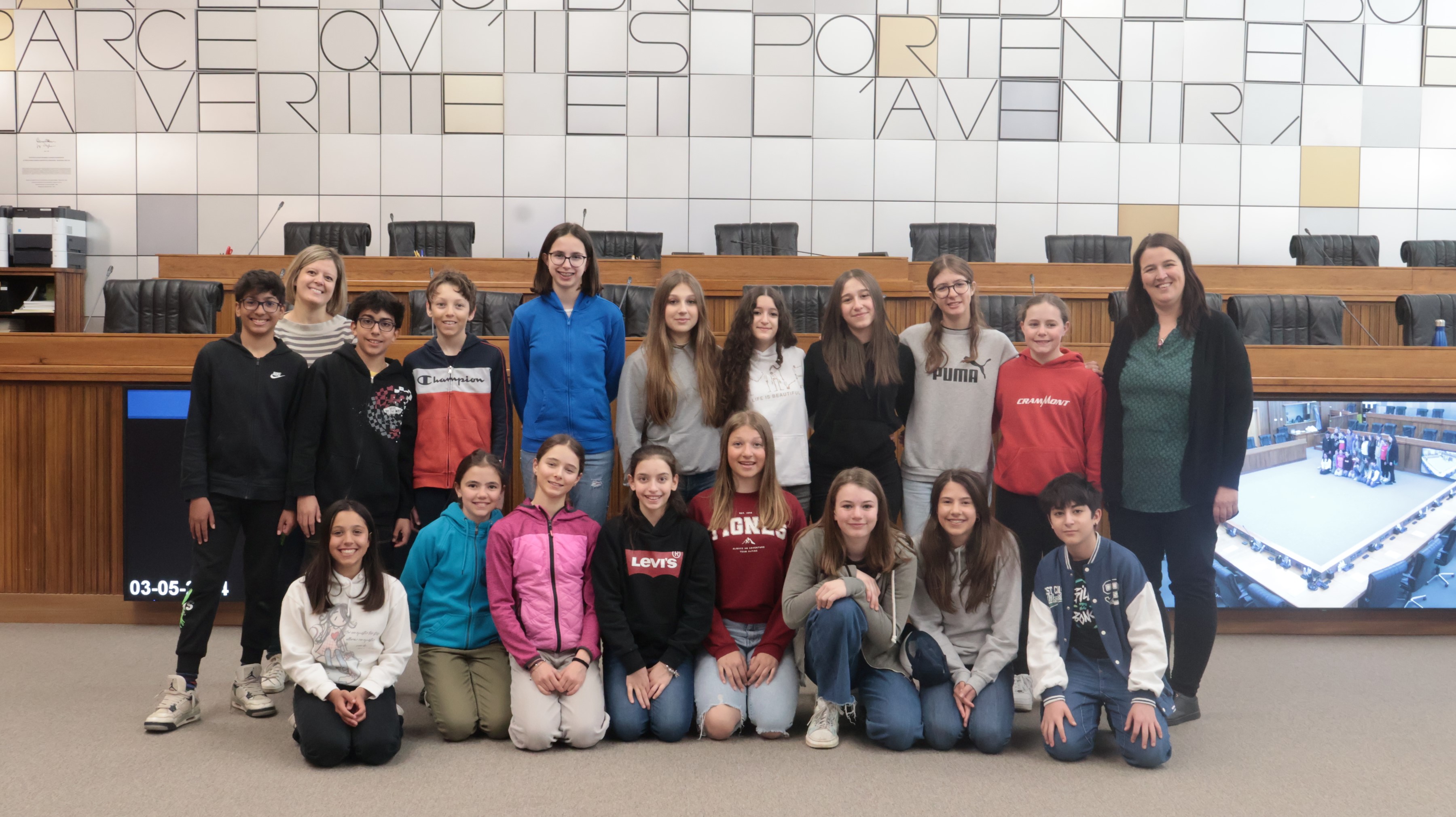 Classe 2e A école moyenne de Courmayeur