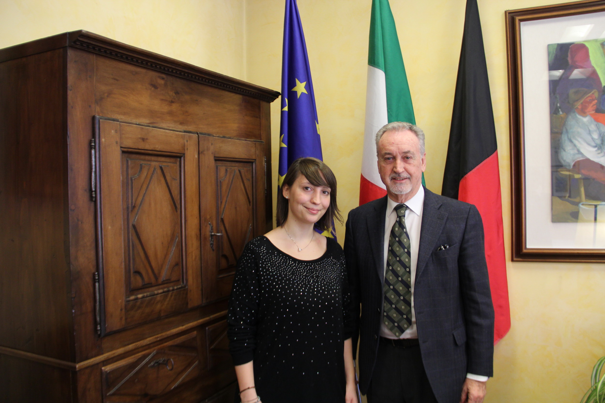 Federica Pastoret et le Président Andrea Rosset