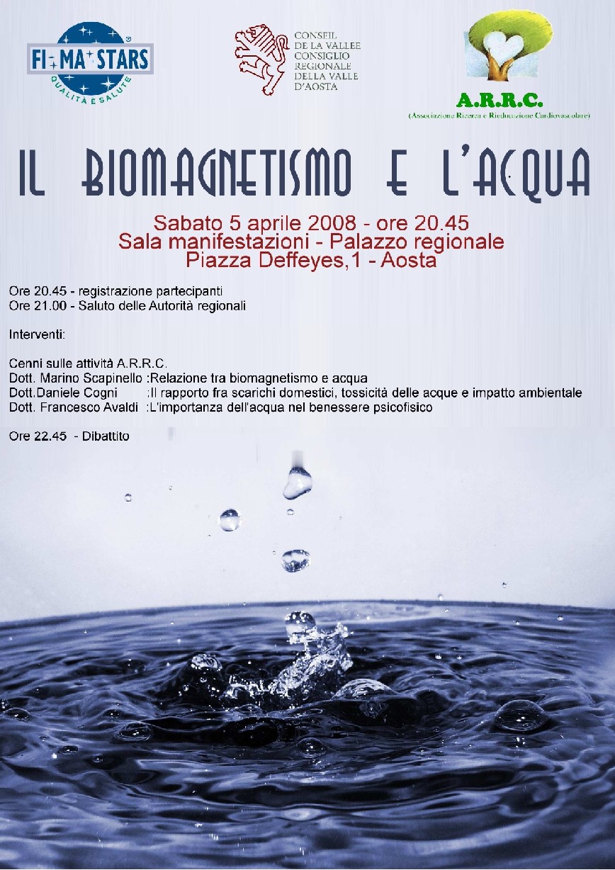 Congrès: "Il biomagnetismo e l'acqua"
