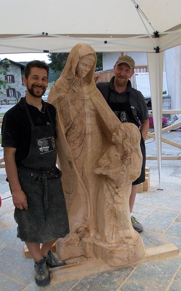 gli artisti Simone Allione e Stefano Arnodo 