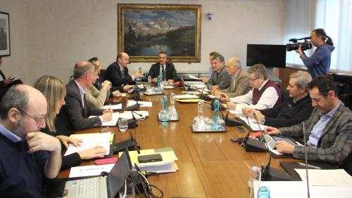 Les Commissaires avec l'administrateur Lorenzo Sommo