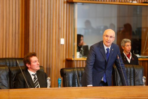 Le Président de la Région, Pierluigi Marquis, illustre le programme de gouvernement