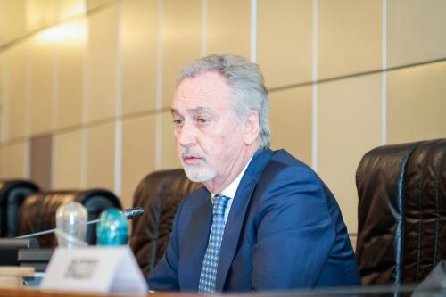 Le Président du Conseil de la Vallée, Andrea Rosset
