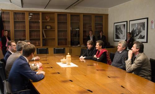 Le dialogue avec les membres du Bureau du Conseil, les Viceprésidents Patrizia Morelli et Vincenzo Grosjean et les Secrétaires André Lanièce et Carlo Norbiato