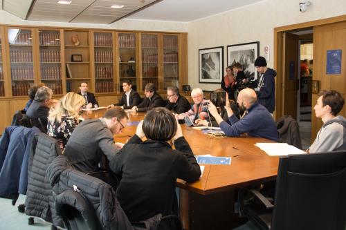 La rencontre avec les journalistes