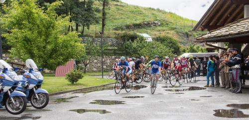 Le départ des cyclistes