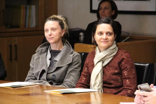 Les représentantes du département de la Surintendance aux études, Marina Fey (coordinatrice) et Lara Arvat
