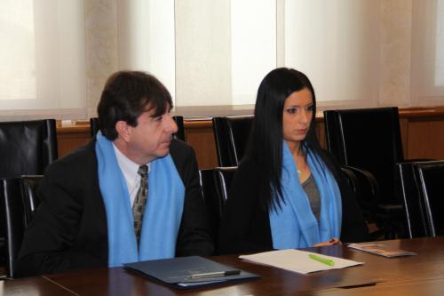 Le Vice-Président André Lanièce avec le Président du Conseil Emily Rini