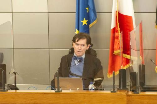 Le Président du Conseil de la Vallée, Alberto Bertin