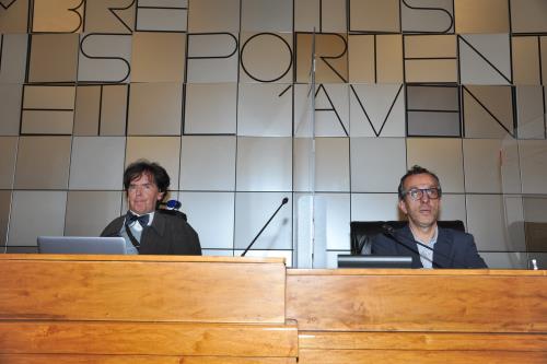 Message de bienvenue aux jeunes administrateurs locaux du Président du Conseil Alberto Bertin avec le Conseiller Secrétaire, Corrado Jordan