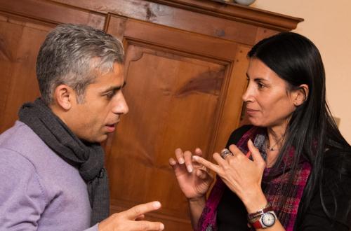 Les assistants Mustafa Qossaqsi et Sima Algawaly