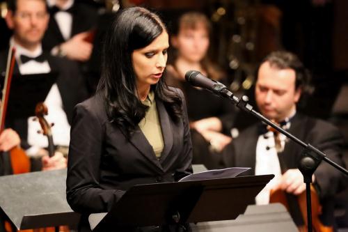 Le Président Emily Rini avant l'éxhibition des musicistes