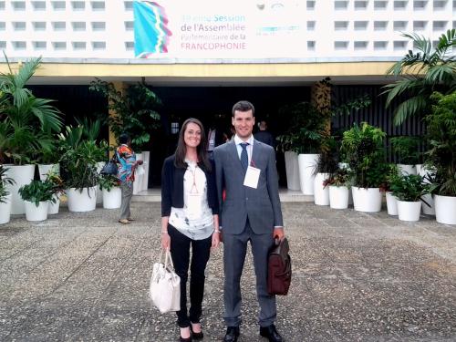 Fabienne Rosaire et Thierry Moret à Abidjan