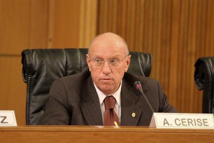 Le Président du Conseil de la Vallée, Alberto Cerise