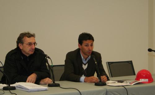 La rencontre avec l'Assesseur régional à l�éducation et à la culture, Laurent Viérin, et le Directeur de la Direction restauration et valorisation de la Surintendance des activités et des biens culturels, Gaetano De Gattis