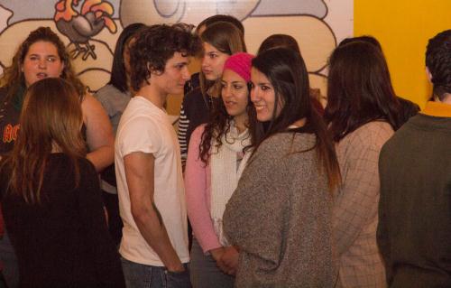 Les jeunes lors d'une pause