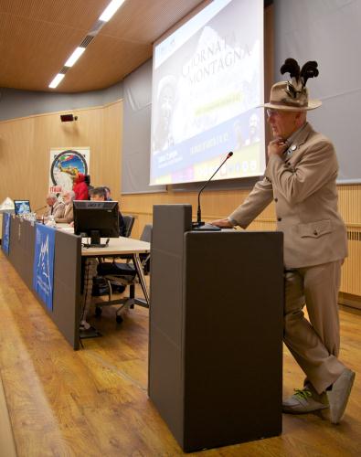 L'intervention du Président de l'Union valdôtaine guides haute montagne, Guido Azzalea