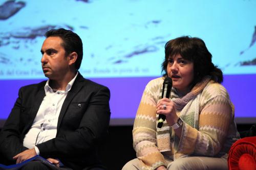 Lintervention de Rita Dal Monte, championne olympique à Tourin 2006 et Secrétaire de lAssociation paraplégiques Vallée dAoste