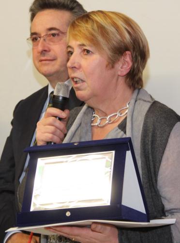 La livraison du prix à l'Association Diapsi Vallée d'Aoste