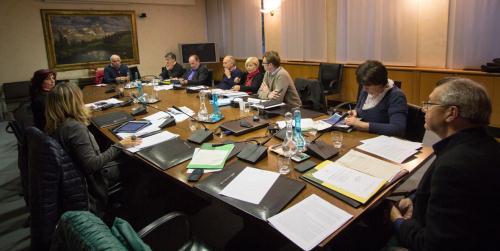 Les Commissaires lors des travaux