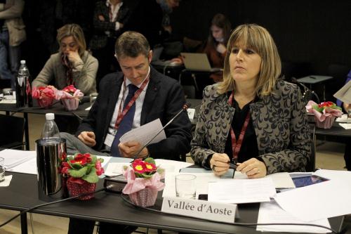 Le Conseiller secrétaire Fabrizio Roscio et la Conseillère Chantal Certan
