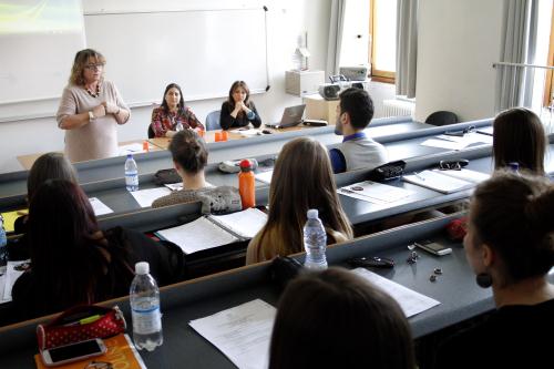 La rencontre avec les étudiants de l'Université de la Vallée d'Aoste