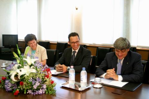 Le Consul avec les Présidents Perron et Caveri