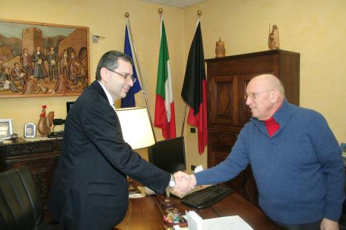 Le nouveau Médiateur, Enrico Formento Dojot, et le Président du Conseil