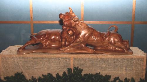 Les sculptures exposées au Centre des congrès du Grand Hôtel Billia de Saint-Vincent