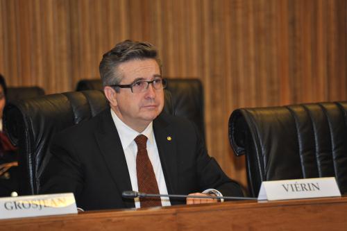 Le Président du Conseil de la Vallée, Marco Viérin