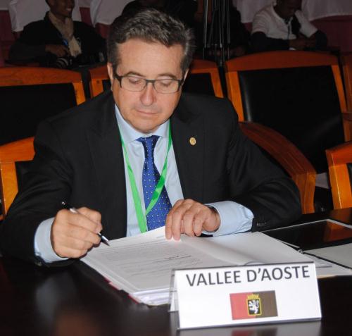 Le Vice-président Viérin lors des travaux