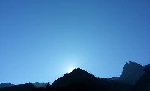 Le splendide cadre des montagnes