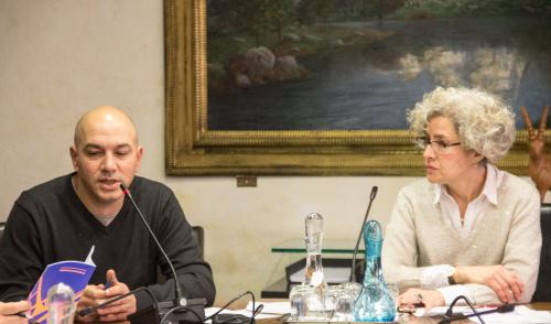 Les professeurs Marco Giovinazzo et Anna Maria Merlo, Président et Coordinateur de la Fondation Maria Ida Viglino