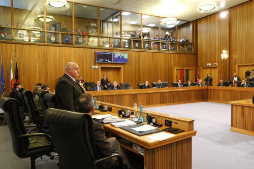 La première intervention dans la salle du Conseil du Conseil Cretier