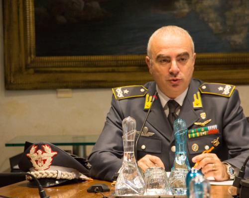 Le Commandant du Commandement régional de la Brigade financière, Général de Brigade Raffaele Ditroia
