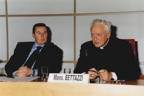 Le Président Louvin et Mgr. Bettazzi