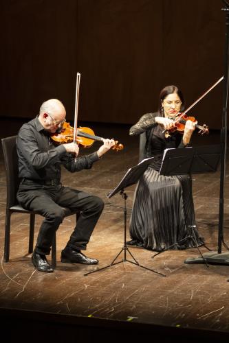 Carlo Lazari et Annamaria Pellegrino au violon