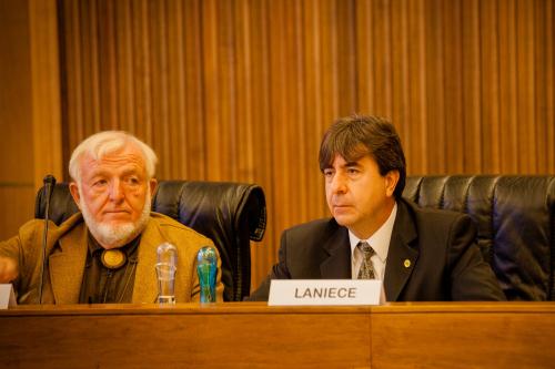 Le Conseiller Giuseppe Cerise et le Viceprésidentdu Conseil André Lanièce