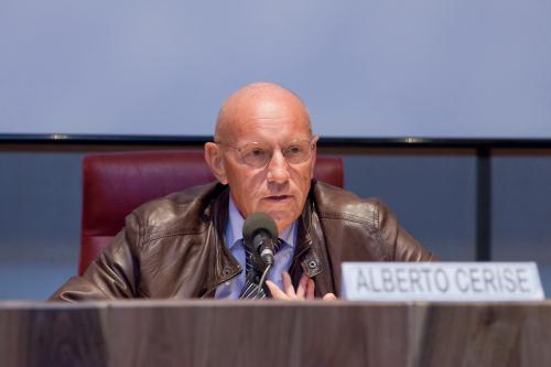 Le Président Alberto Cerise introduit la soirée
